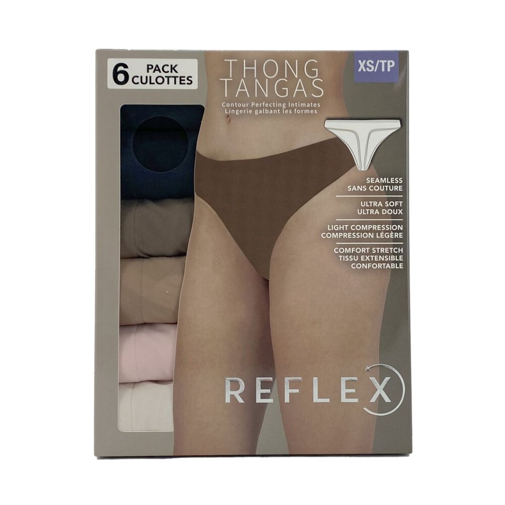 Reflex Women's Thong Underwear | Earthtones | 6 Pack | Various Sizes **NEW
